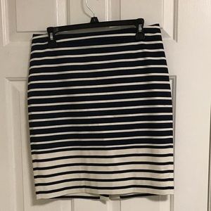 Jcrew Stripe pencil skirt